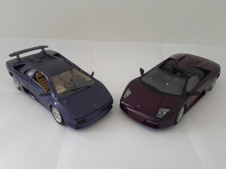 Duo purple: Diablo / Murcielago Roadster 1/18